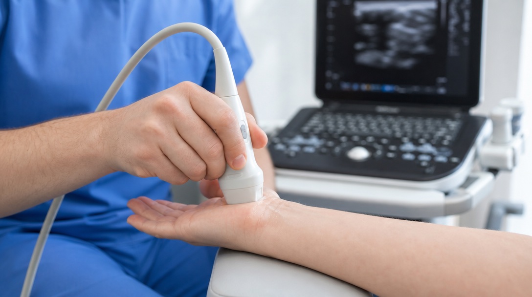 Badanie USG nadgarstka - diagnostyka ciesni nadgarstka